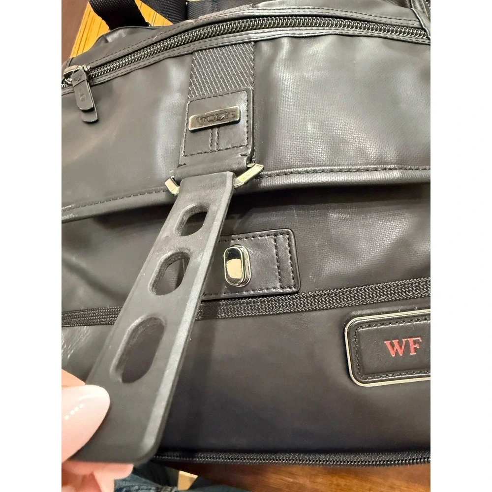 Tumi Alpha Bravo‎ Black Ballistic Nylon Crossbody Messenger Bag WF Monogram
